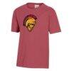 Cal State Stanislaus Warriors Youth Logo Comfort Wash T-Shirt - Crimson - Side View