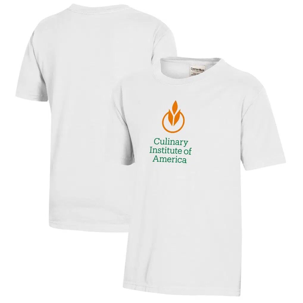 Culinary Institute of America Steels Youth Logo Comfort Wash T-Shirt