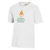Culinary Institute of America Steels Youth Logo Comfort Wash T-Shirt - White - Side View