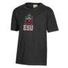 East Stroudsburg Warriors Youth Logo Comfort Wash T-Shirt - Black - Side View