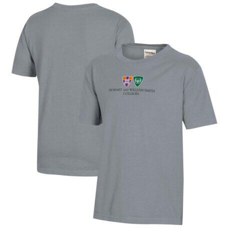 Hobart & William Smith Colleges Youth Logo Comfort Wash T-Shirt - Gray - Front View