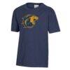 College of New Jersey Lions Youth Logo Comfort Wash T-Shirt - Heather Navy - Side View