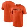 Cincinnati Bengals Nike Primetime Legend Wordmark Dri-FIT T-Shirt - Orange - Front View