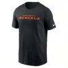 Cincinnati Bengals Nike Primetime Wordmark Essential T-Shirt - Black - Side View