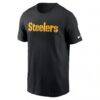 Pittsburgh Steelers Nike Primetime Wordmark Essential T-Shirt - Black - Side View