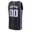 Sacramento Kings Fashion7 Youth Fast Break Custom Replica Jersey - Black - Black - Detail View