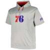 Philadelphia 76ers Fashion7 Big & Tall Logo Pullover Hoodie - Silver - Side View