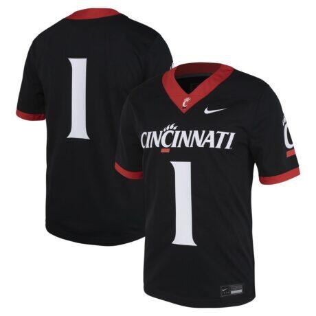 #1 Cincinnati Bearcats Nike Untouchable Football Jersey - Black - Front View