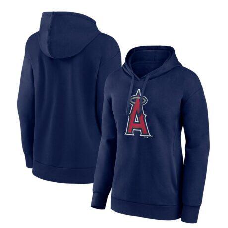 Los Angeles Angels Fashion7 Women's Logo Pullover Hoodie - Navy - Front View
