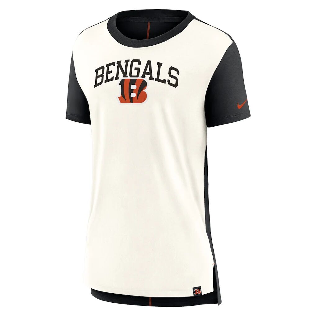 Cincinnati Bengals Nike Women’s Wordmark Tri-Blend T-Shirt – Cream/Black