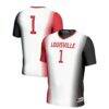 #1 Louisville Cardinals GameDay Greats Youth Lightweight Women's Soccer Jersey - White - Front View