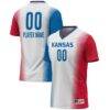Kansas Jayhawks GameDay Greats Youth NIL Pick-A-Player Lightweight Women's Soccer Jersey - White - Front View