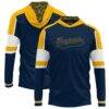 Central Alabama Community College Trojans ProSphere Throwback Long Sleeve Hoodie T-Shirt - Navy - Front View