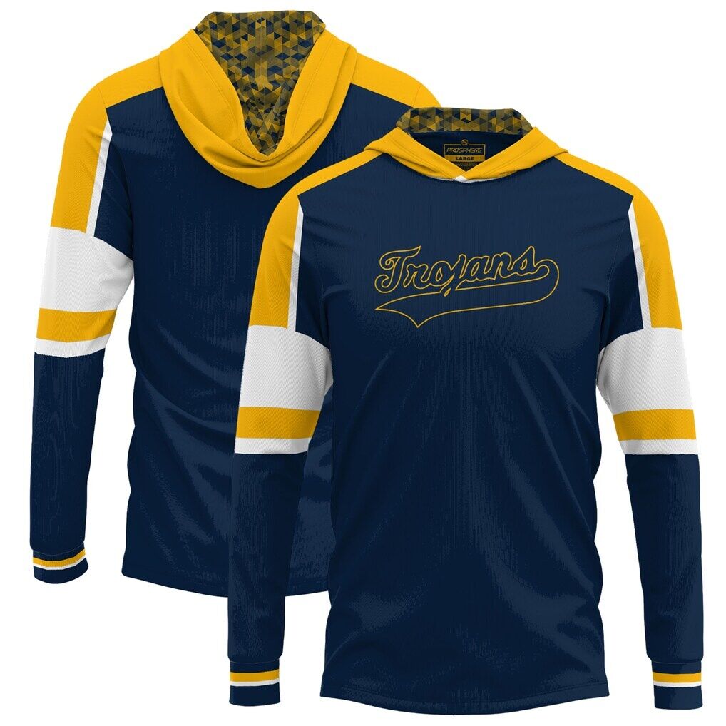 Central Alabama Community College Trojans ProSphere Throwback Long Sleeve Hoodie T-Shirt