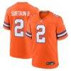 Patrick Surtain II Denver Broncos Nike Mile High Collection 1977 Throwback Player Game Jersey - Orange - Front View