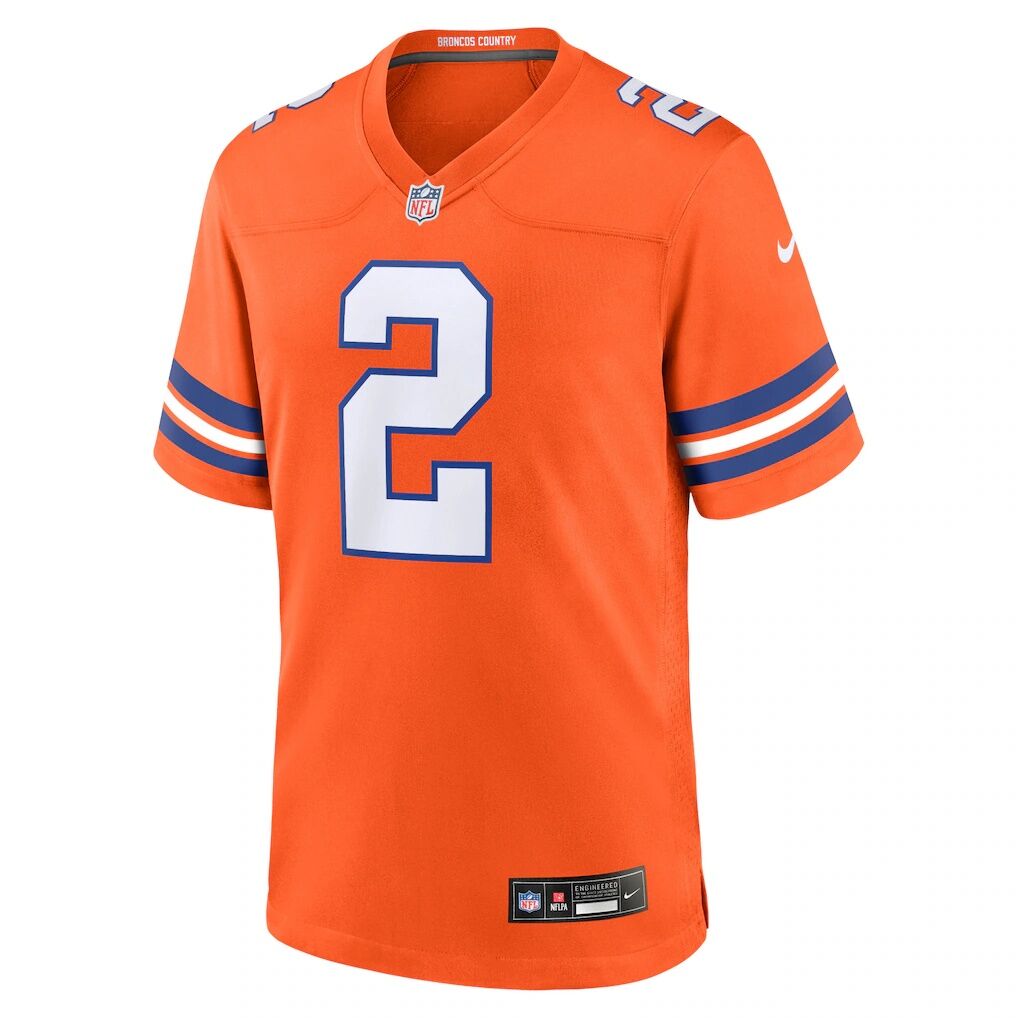 Patrick Surtain II Denver Broncos Nike Mile High Collection 1977 Throwback Player Game Jersey