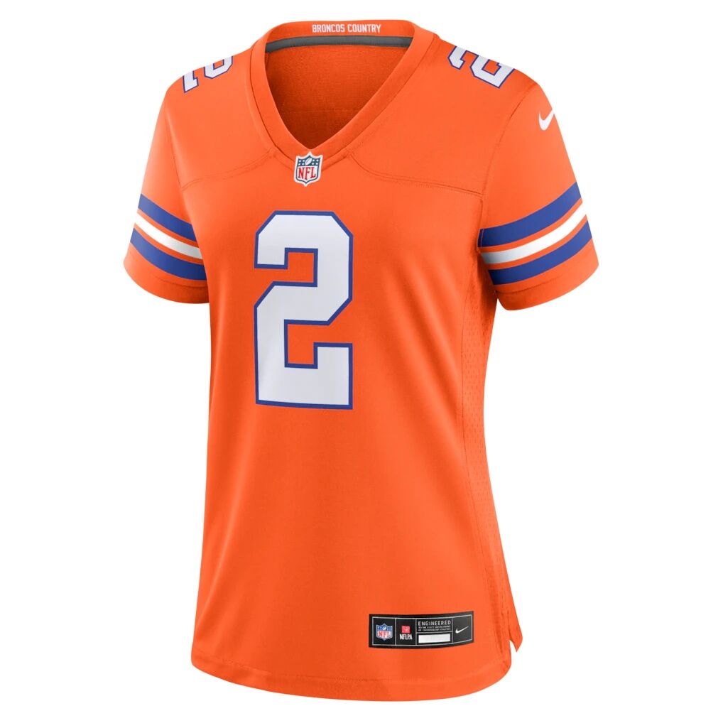 Patrick Surtain II Denver Broncos Nike Women's Mile High Collection 1977 Throwback Player Game Jersey