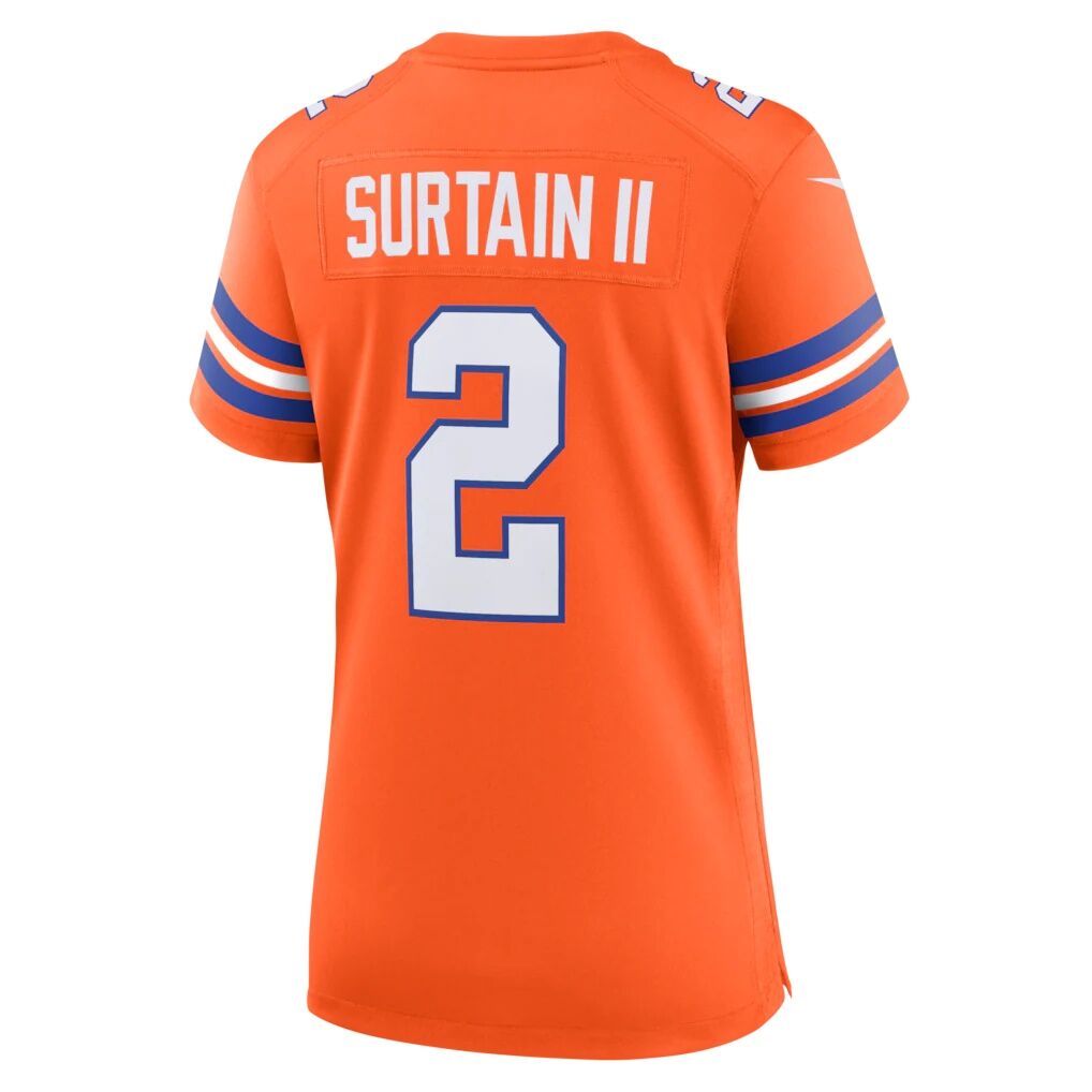 Patrick Surtain II Denver Broncos Nike Women's Mile High Collection 1977 Throwback Player Game Jersey