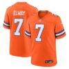 John Elway Denver Broncos Nike Mile High Collection 1977 Throwback Retired Player Game Jersey - Orange - Front View