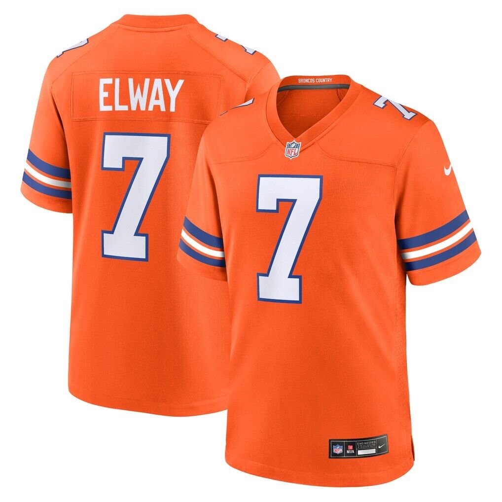 John Elway Denver Broncos Nike Mile High Collection 1977 Throwback Retired Player Game Jersey