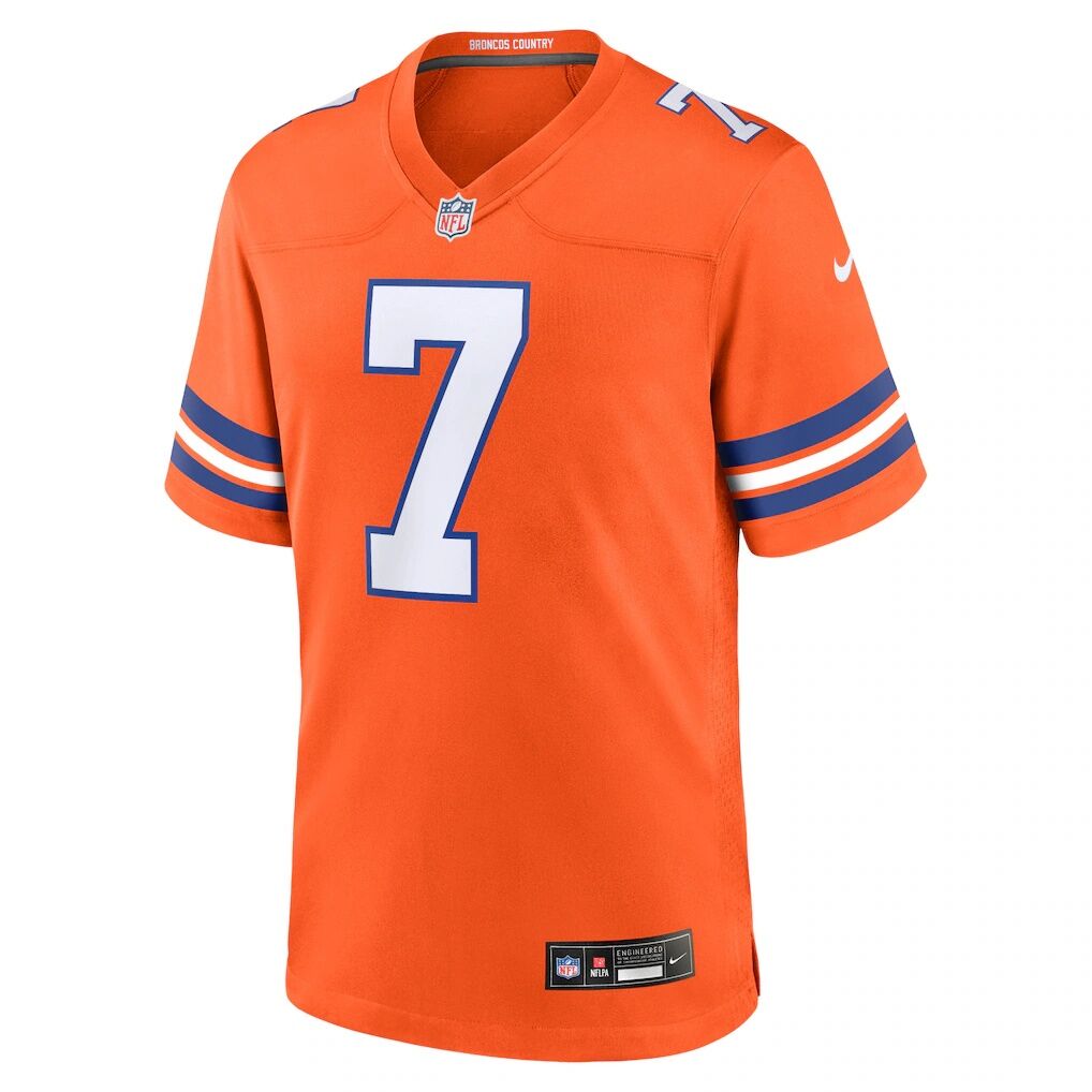 John Elway Denver Broncos Nike Mile High Collection 1977 Throwback Retired Player Game Jersey