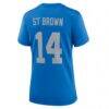 Amon-Ra St. Brown Detroit Lions Nike Women's Alternate Game Jersey - Blue - Detail View