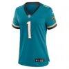 Travis Etienne Jr Jacksonville Jaguars Nike Women's Prowler Throwback Game Jersey - Teal - Side View