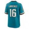 Trevor Lawrence Jacksonville Jaguars Nike Prowler Throwback Player Game Jersey - Teal - Detail View