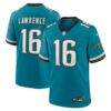 Trevor Lawrence Jacksonville Jaguars Nike Prowler Throwback Player Game Jersey - Teal - Front View