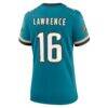 Trevor Lawrence Jacksonville Jaguars Nike Women's Prowler Throwback Game Jersey - Teal - Detail View