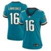 Trevor Lawrence Jacksonville Jaguars Nike Women's Prowler Throwback Game Jersey - Teal - Front View
