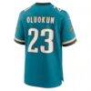 Foye Oluokun Jacksonville Jaguars Nike Prowler Throwback Player Game Jersey - Teal - Detail View