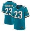 Foye Oluokun Jacksonville Jaguars Nike Prowler Throwback Player Game Jersey - Teal - Front View