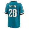 Fred Taylor Jacksonville Jaguars Nike Prowler Throwback Retired Player Game Jersey - Teal - Detail View