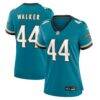Travon Walker Jacksonville Jaguars Nike Women's Prowler Throwback Game Jersey - Teal - Front View