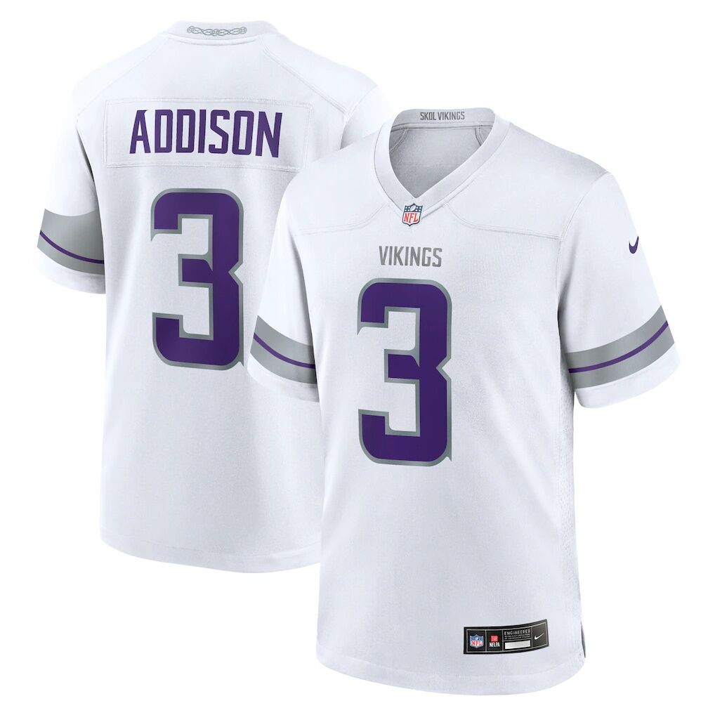 Jordan Addison Minnesota Vikings Nike Alternate Game Player Jersey