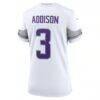 Jordan Addison Minnesota Vikings Nike Women's Alternate Game Player Jersey - White - Detail View