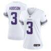 Jordan Addison Minnesota Vikings Nike Women's Alternate Game Player Jersey - White - Front View