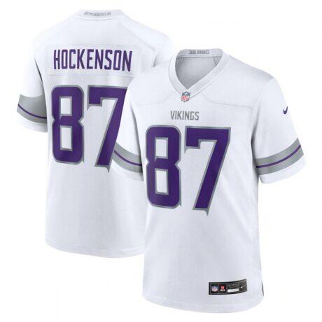 T.J. Hockenson Minnesota Vikings Nike Alternate Game Player Jersey - White - Front View