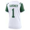 Ahmad Sauce Gardner New York Jets Nike Women's Classic Alternate Game Jersey - White - Detail View