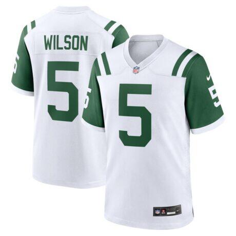 Garrett Wilson New York Jets Nike Classic Alternate Game Jersey - White - Front View