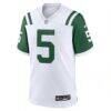 Garrett Wilson New York Jets Nike Classic Alternate Game Jersey - White - Side View