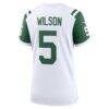 Garrett Wilson New York Jets Nike Women's Classic Alternate Game Jersey - White - Detail View
