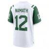 Joe Namath New York Jets Nike Classic Alternate Retired Player Game Jersey - White - Detail View