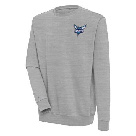 Charlotte Hornets Antigua Victory Pullover Sweatshirt - - Front View