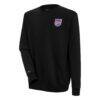 Sacramento Kings Antigua Victory Pullover Sweatshirt - Black - Front View