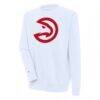 Atlanta Hawks Antigua Victory Pullover Sweatshirt - White - Front View