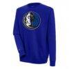 Dallas Mavericks Antigua Victory Pullover Sweatshirt - Blue - Front View