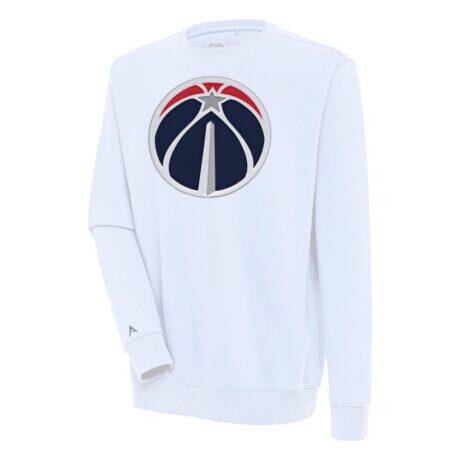 Washington Wizards Antigua Victory Pullover Sweatshirt - White - Front View