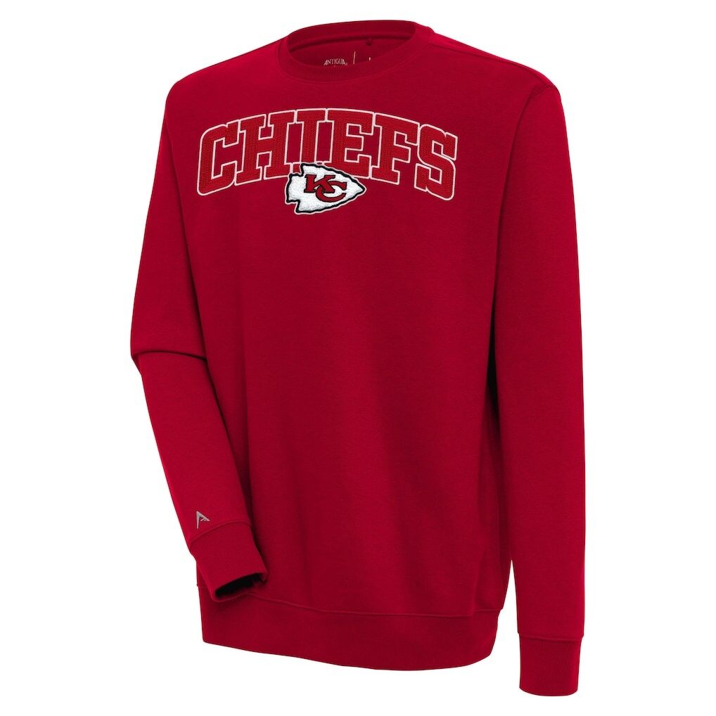 Kansas City Chiefs Antigua Victory Chenille Pullover Sweatshirt
